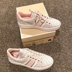 Michael Kors Poppy Stripe Lace Up Sneakers